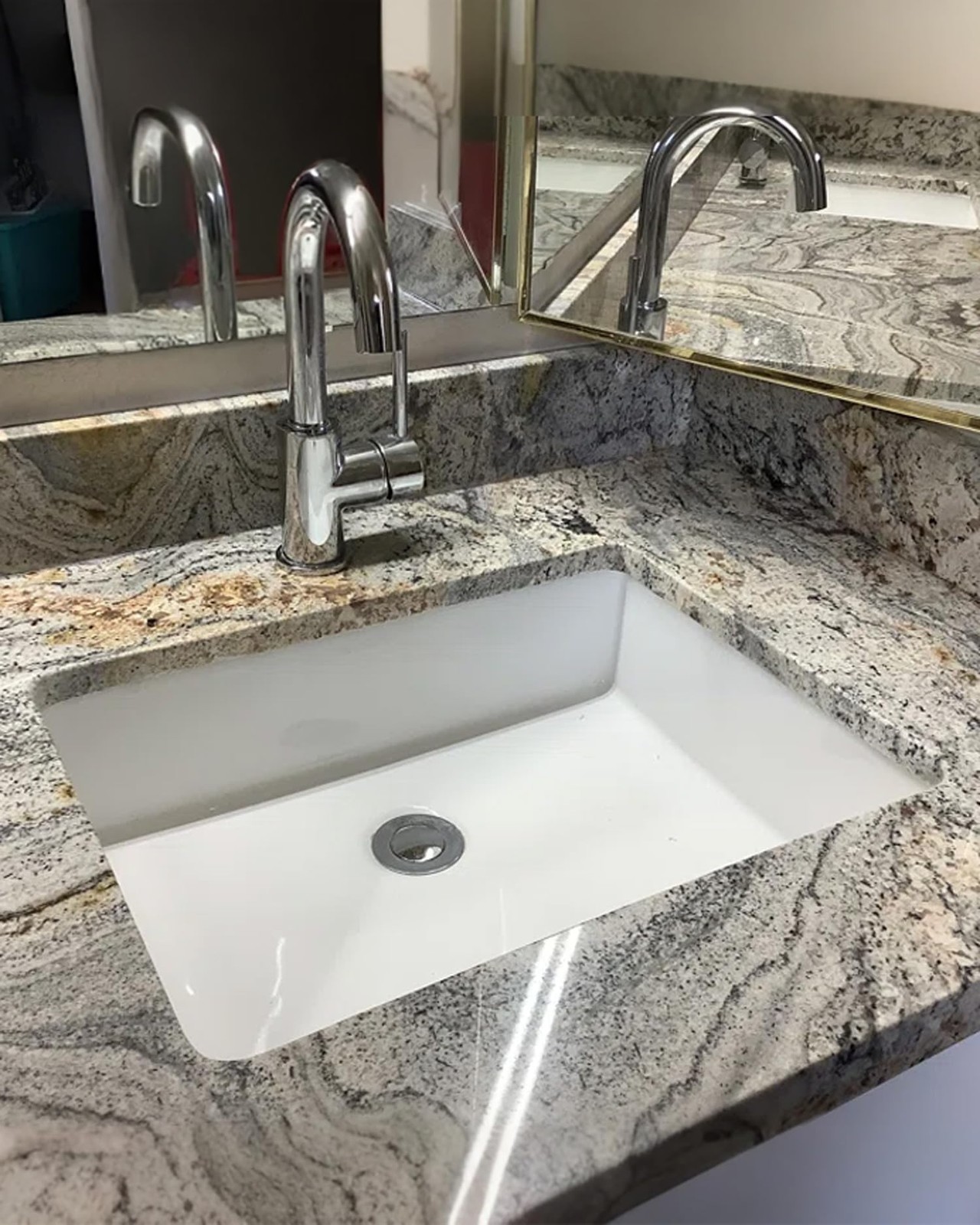 17-Inch Undermount Bathroom Sink, White Ceramic Rectangular Vanity Sink with Ove