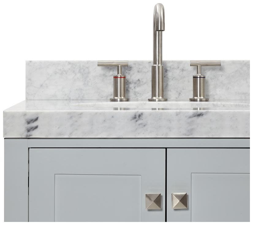 Ariel A060DCW5OVO Cambridge 60″ – Midnight Blue / Italian Carrara Marble Top /