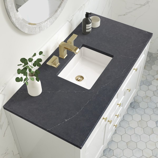 48″ James Martin Chicago 503-V48-GW-3CSP Vanity Cabinet Charcoal Soapstone Top