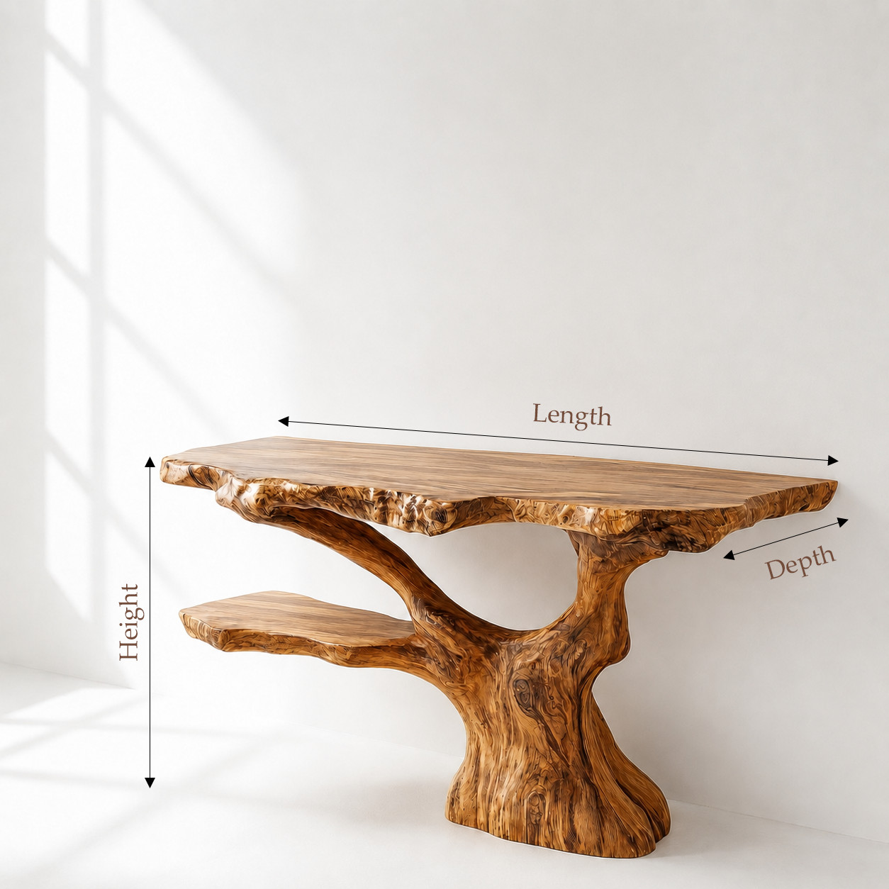 Organic Floating Wall Shelf Sculptural Wood Shelf Modern Mushroom Shelf Minimali