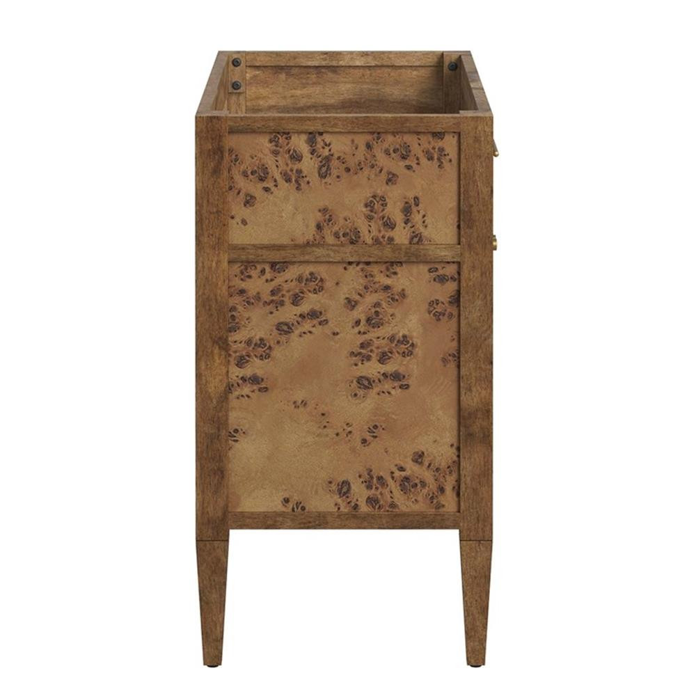 Modway Elysian 36″ Modern Wood Bathroom Vanity in Black and Brown