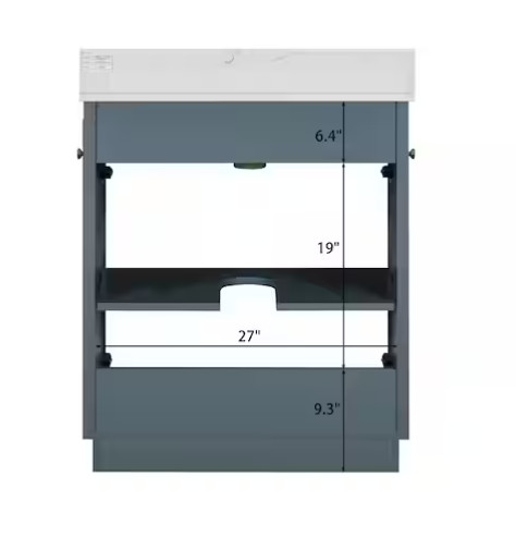 Glacier Bay Marcote 30″ Single-Sink Freestanding Vanity – Base Only