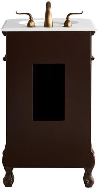 Elegant Lighting VF10121TK-VW 21 inch Single Bathroom Vanity in Teak Finish