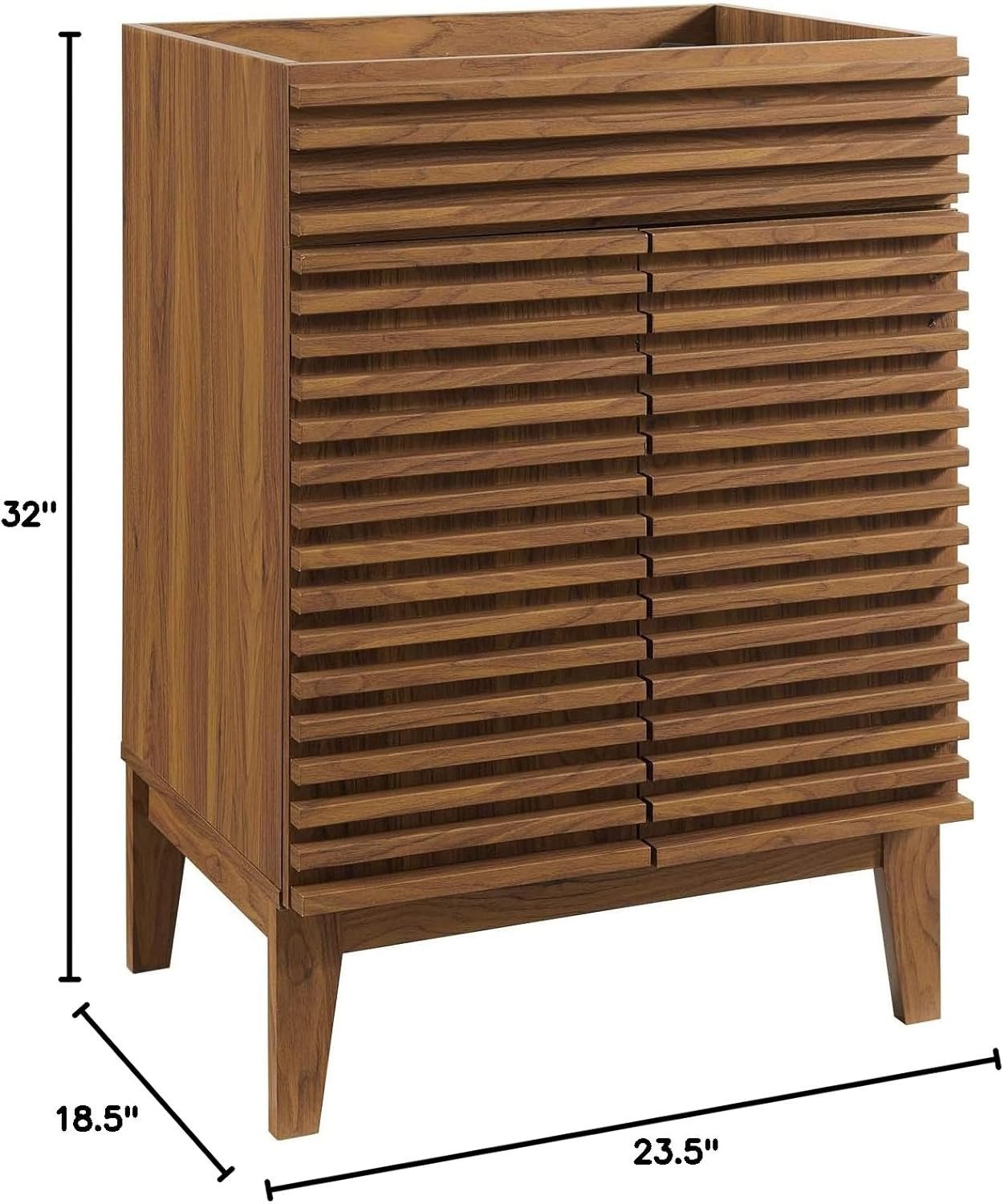 Render 23.5″ Bathroom Vanity in Walnut (Sink Basin Not Included)