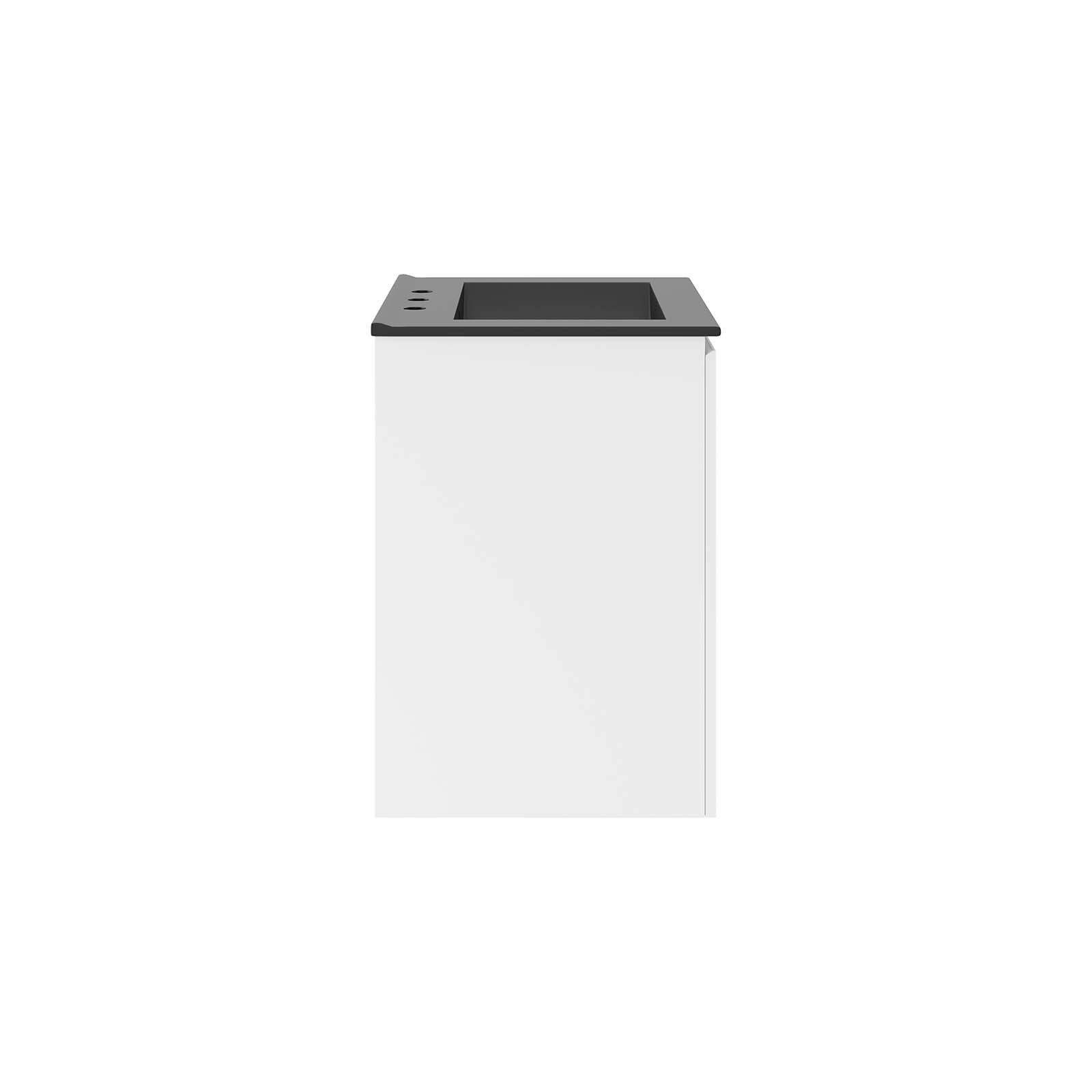 Modway Bryn 24″ Wall-Mount Bathroom Vanity in White Black