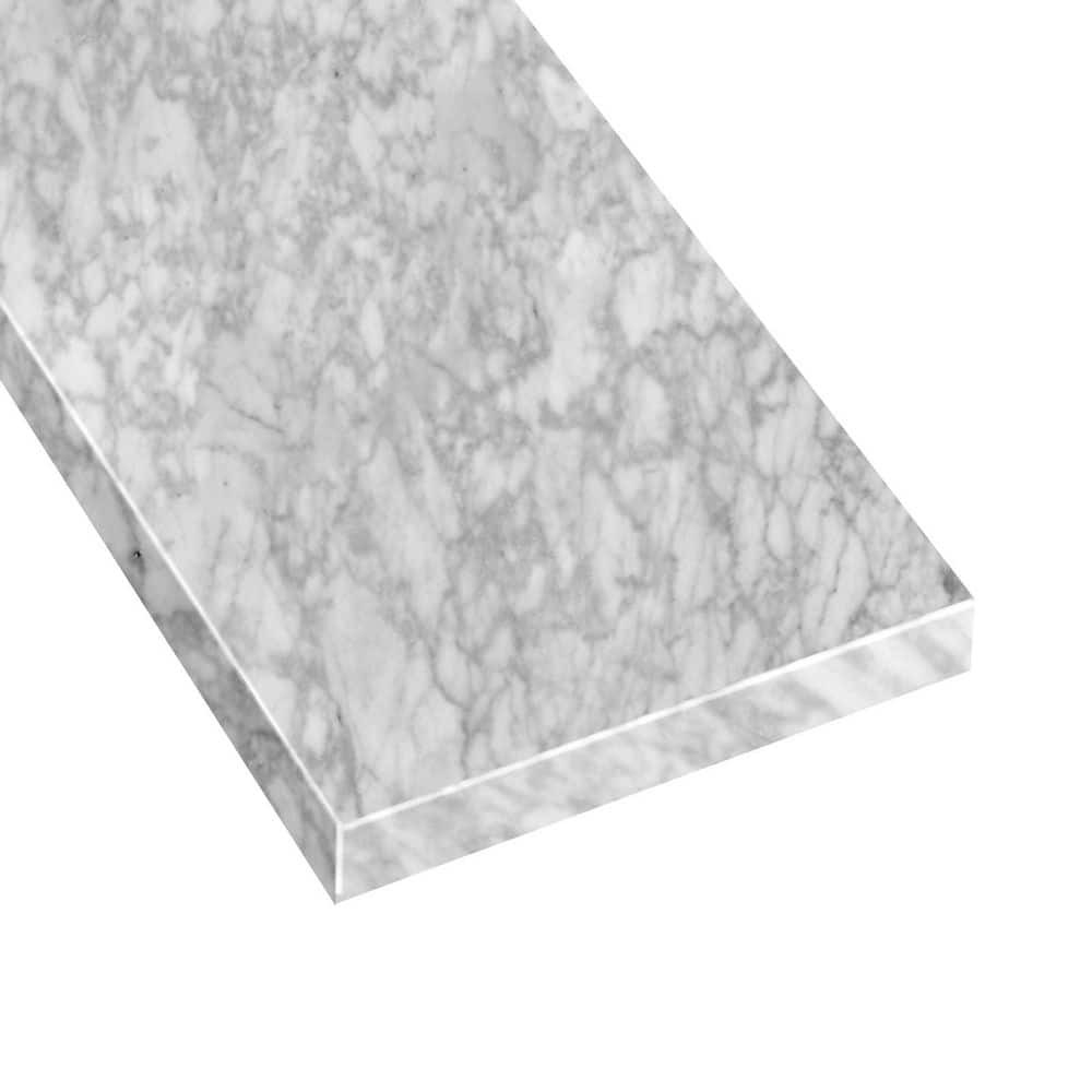 LANDOLT 36 in. W Marble Vanity Backsplash in Carrara White