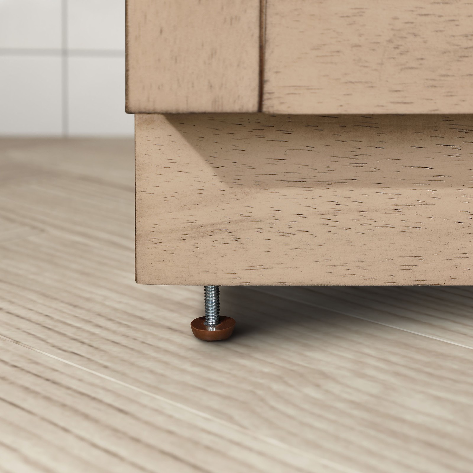 Bailey 48″ Bathroom Vanity in Sahara Birch with White Countertop