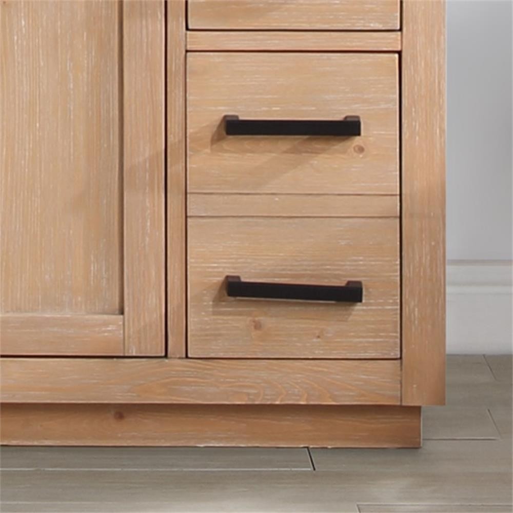 Pemberley Row Solid Wood Light Brown Vanity Rectangular 48″ Unassembled