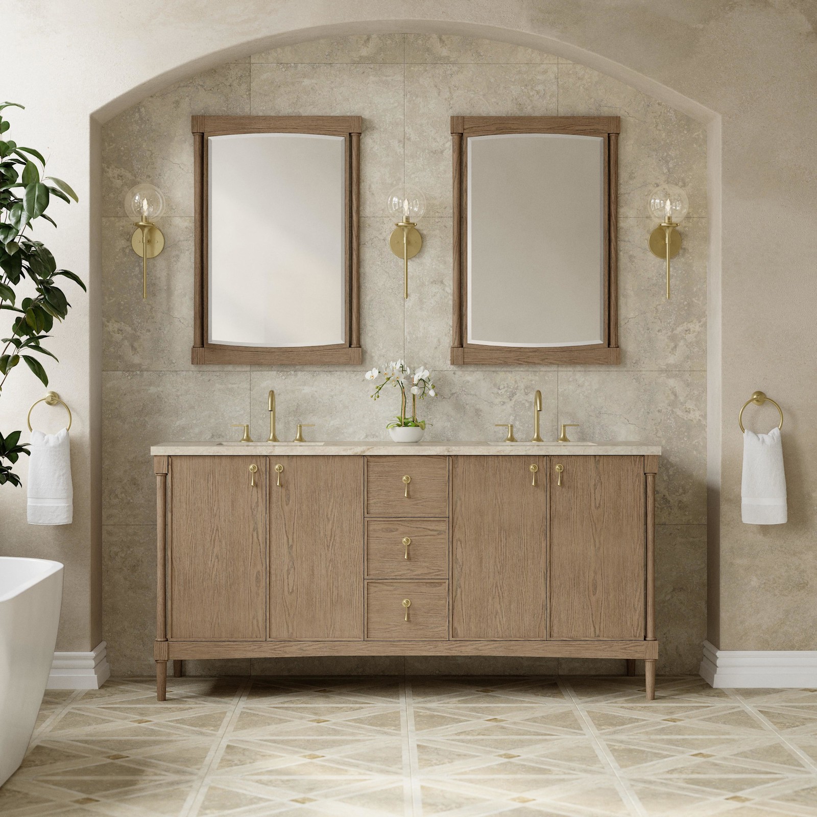 James Martin Vanities D680-V72-FTJR Kinnsden 72″ – Sable Oak
