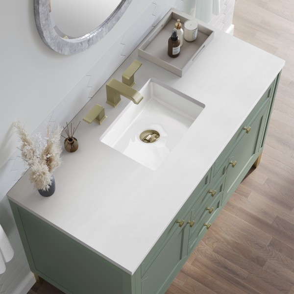 48″ James Martin Chicago 503-V48-SC-3WZ Vanity Cabinet White Zeus Silestone Top