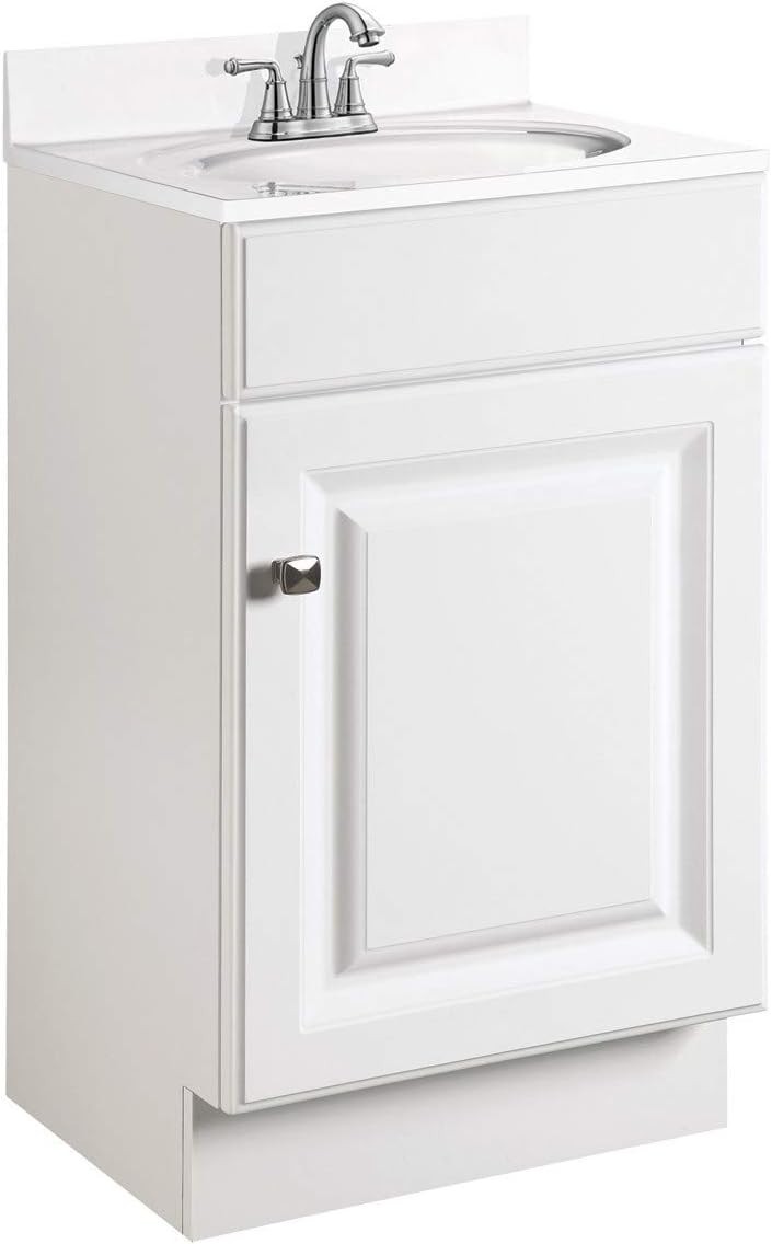 Elegant 18-Inch Unassembled Bathroom Vanity Cabinet – White & Moisture Resistant