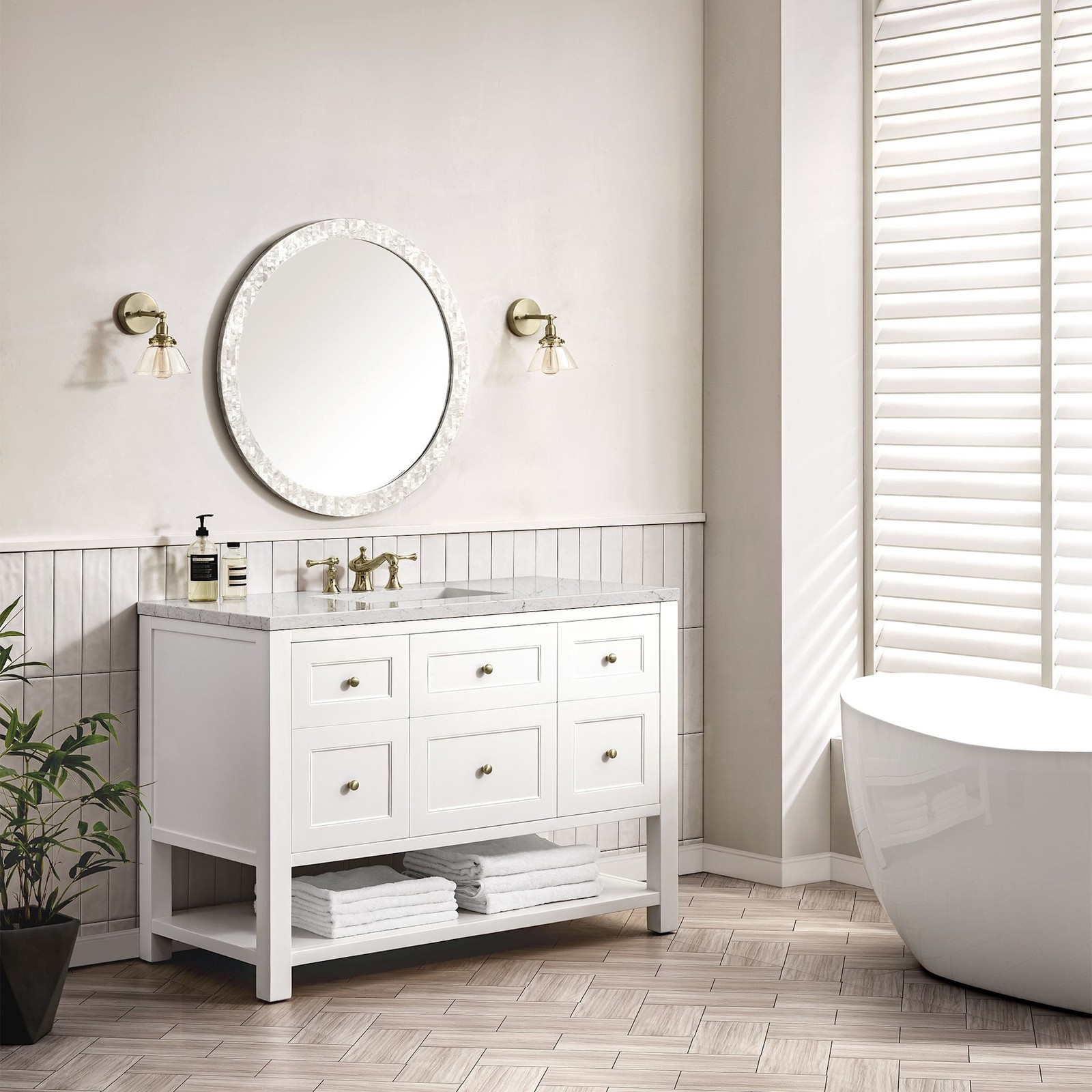 James Martin Vanities 330-V48-FEJP Breckenridge 48″ – White