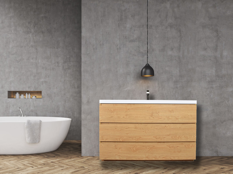 ANGELES 42″ FREESTANDING BATH VANITY WITH REINFORCED ACRYLIC SINK