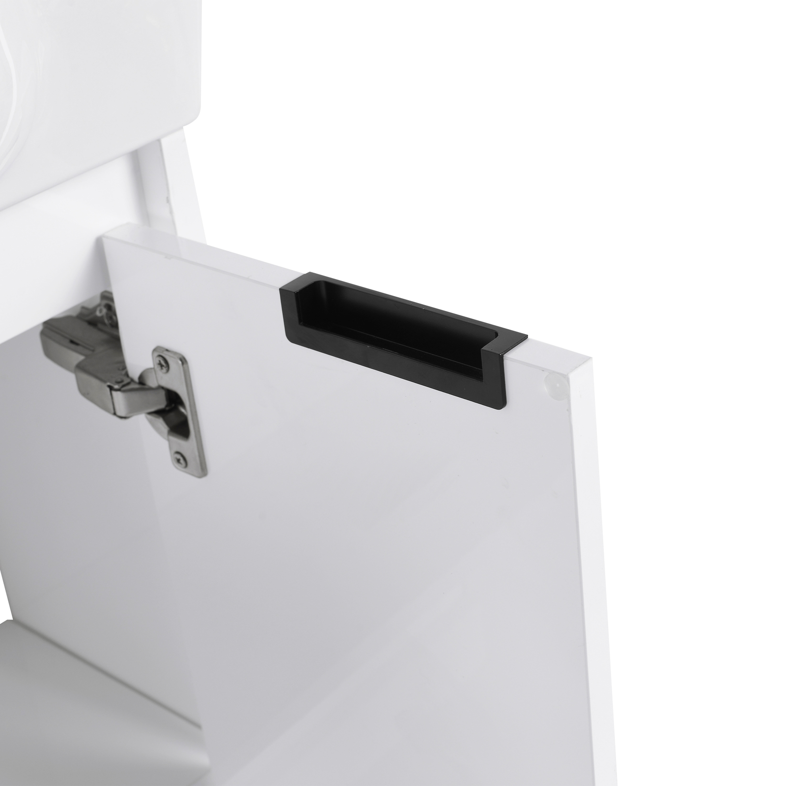 23″ Plyood Freestanding Small Bathroom Vanity Cabinet +Ceramic Sink Combo White