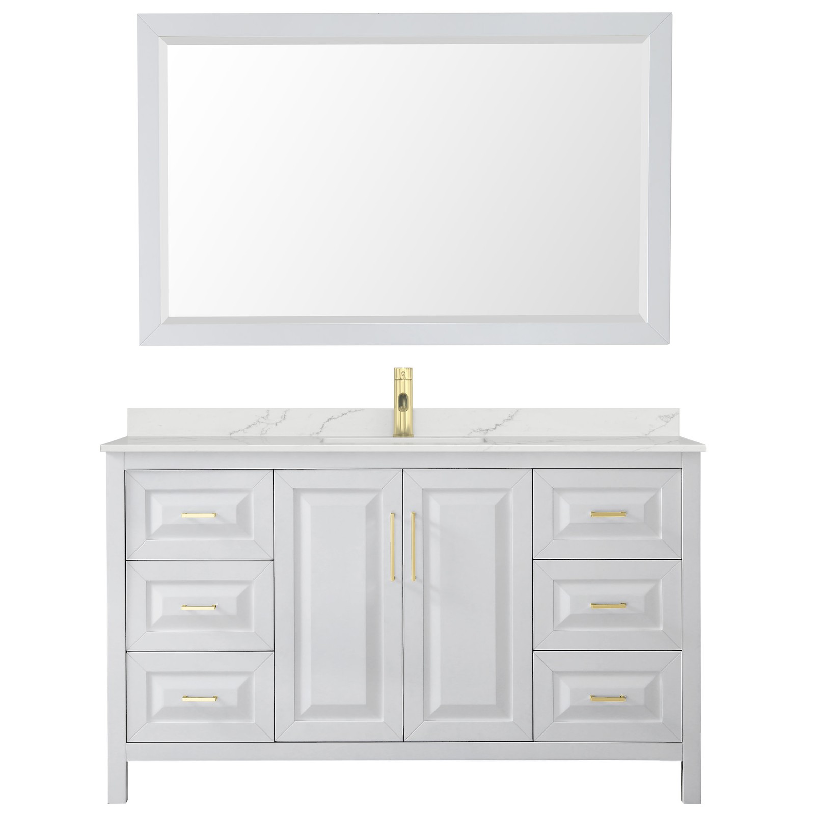 Wyndham Collection WCV252560S-QTZ-UNSM58 Daria 60″ – Dark Espresso / Giotto