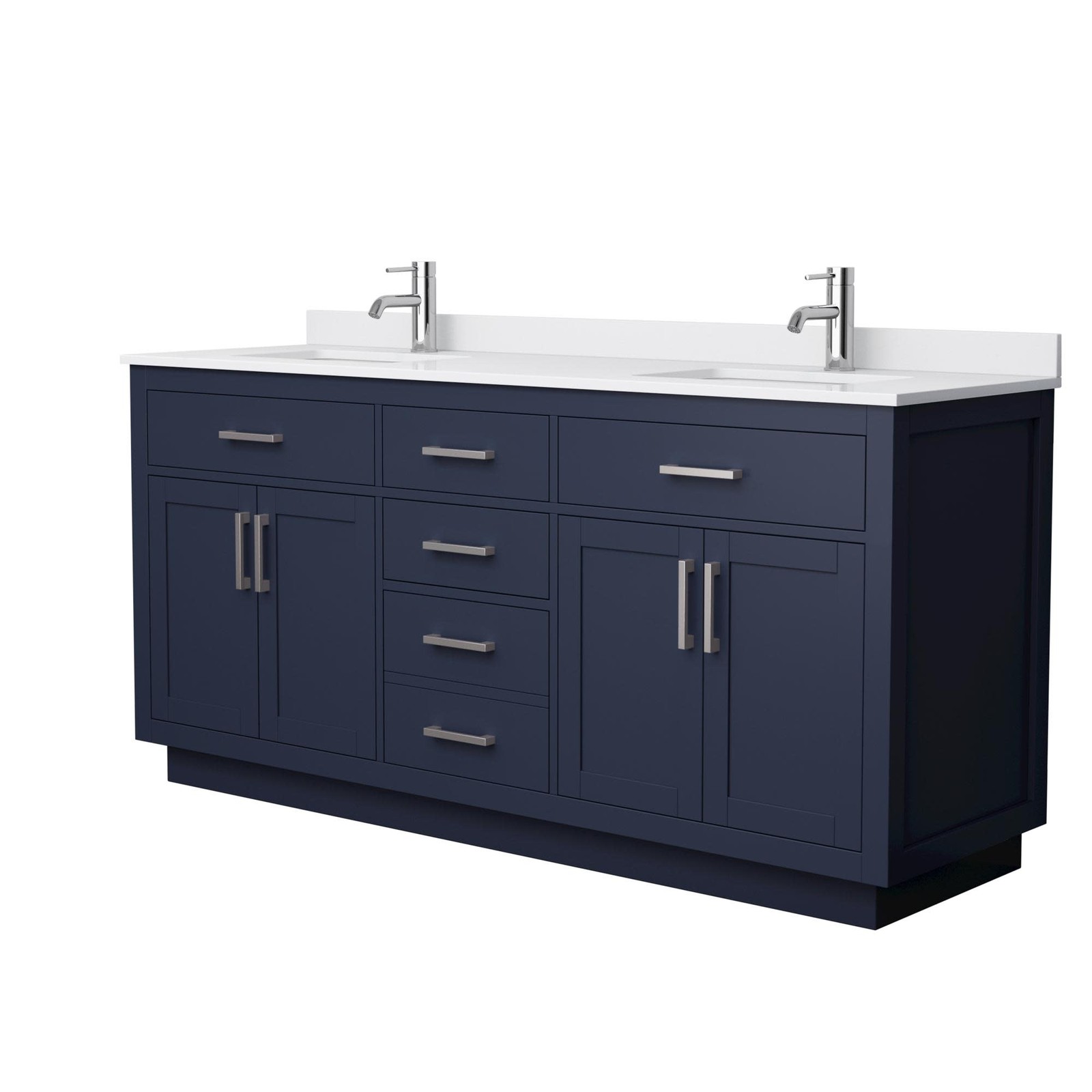 Wyndham Collection WCG262672D-VCA-UNSMXX Beckett TK 72″ – Dark Gray / White