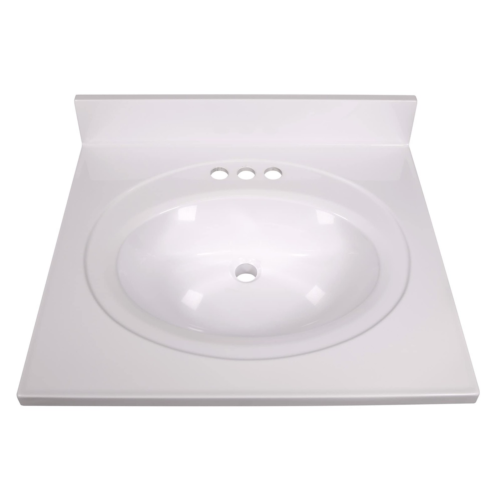 Brookings Vanity in Espresso w/ White Marble Top Fully Assembled 25″
