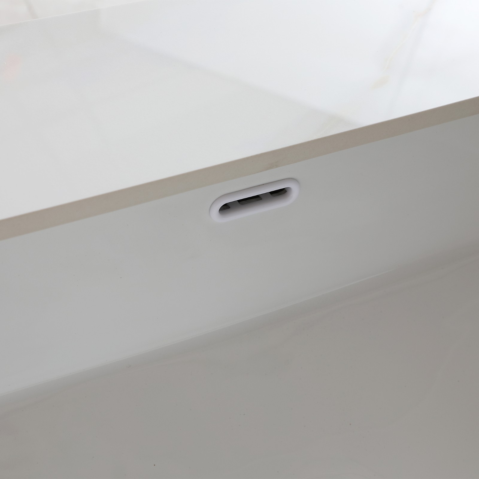 37″ Marble Vanity Top with Undermount Sink & Backsplash Carrara White