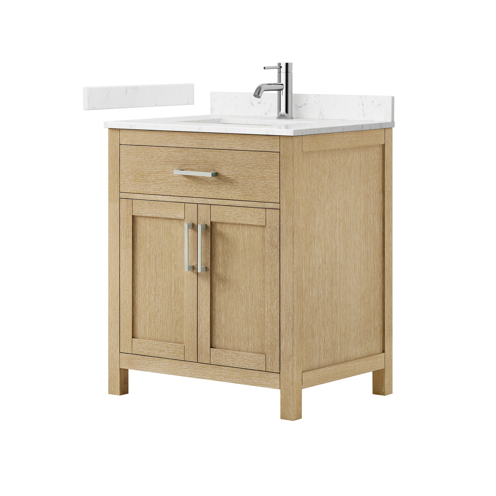 Wyndham Collection WCG242430S-VCA-MXX Beckett 30″ – Whitewashed Oak / White