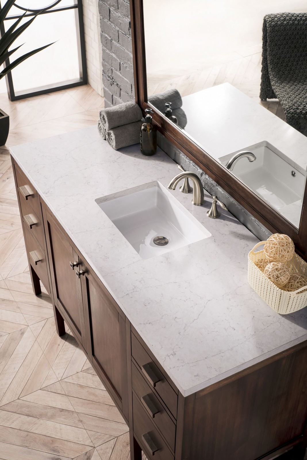 James Martin Vanities E444-V60S-3EJP Addison 60″ – White