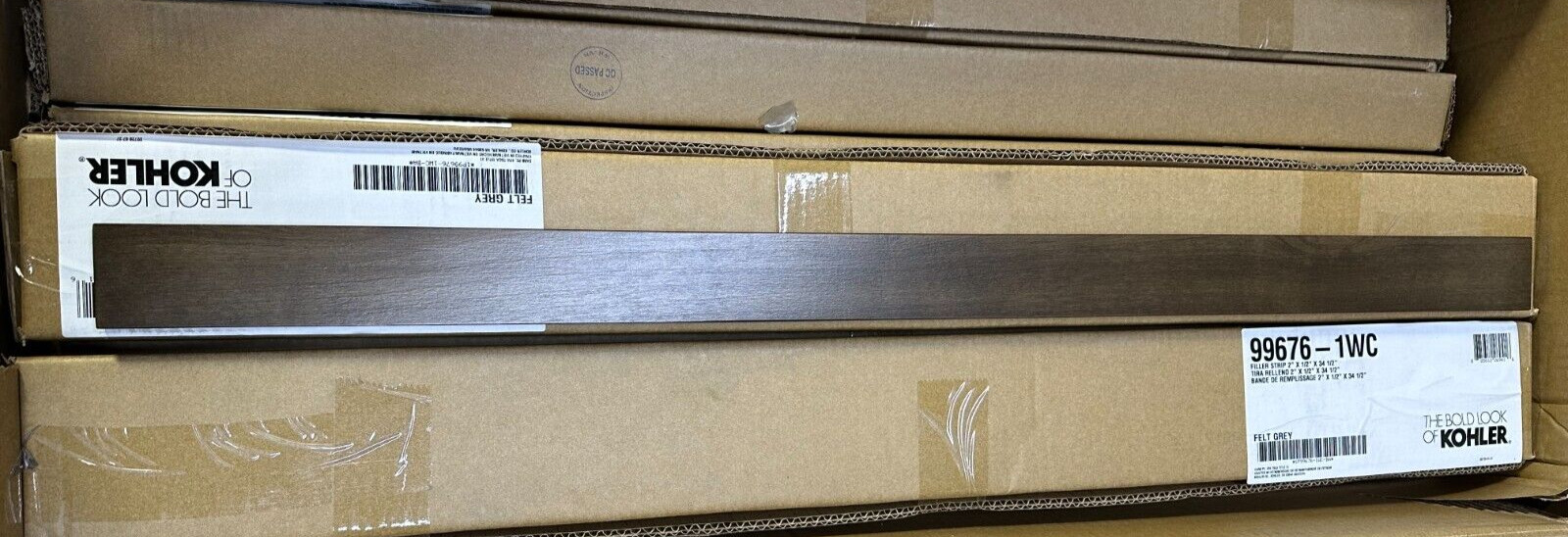 Kohler 99676-1WC – Filler Strip 2″ x 1/2″ x 34-1/2″ Felt Grey (Brown) Lot of 2