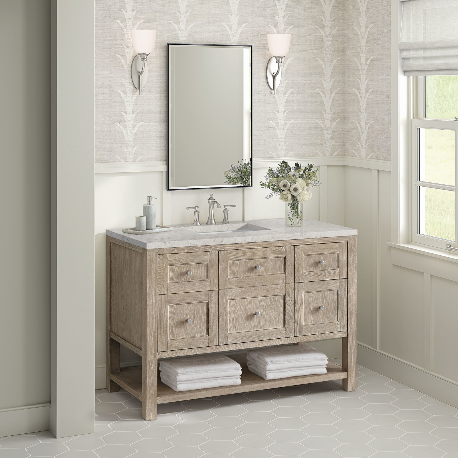 James Martin Vanities 330-V48-FEJP Breckenridge 48″ – White