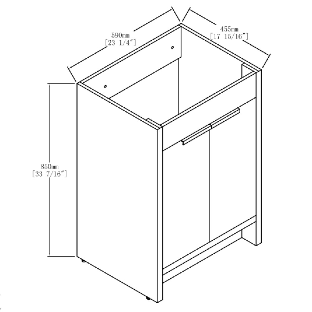 Vanity with Countertop and Two Soft-Close Cabinet Doors