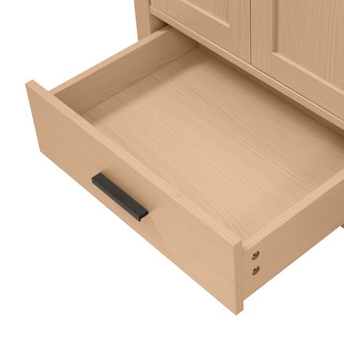 59.3″ Modern Bathroom Vanity w/4 Doors & 3 Drawers, Hidden Drawer Slides Wood