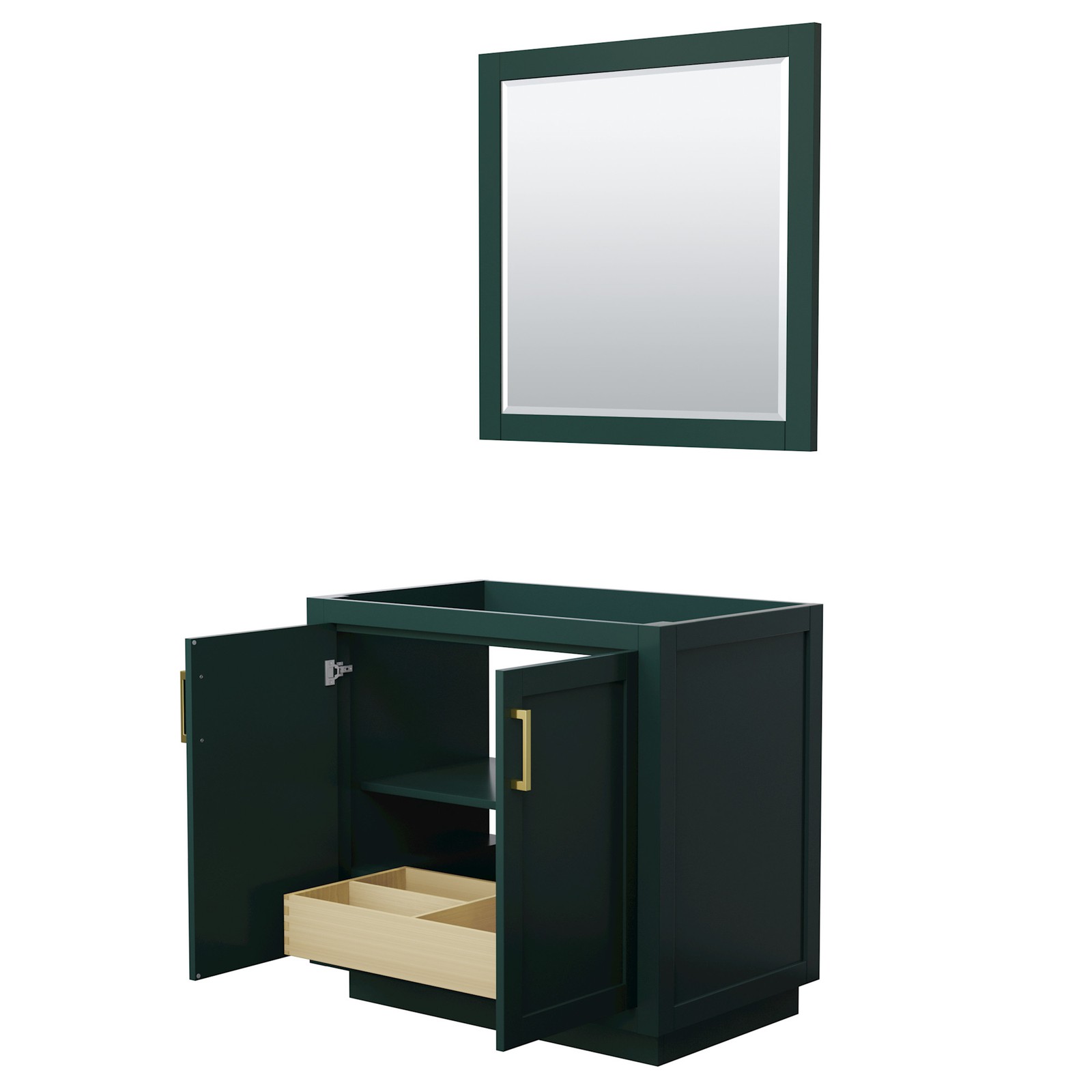 Wyndham Collection WCF2929-36S-CX-M34 Miranda 36″ Single – White / Brushed Gold