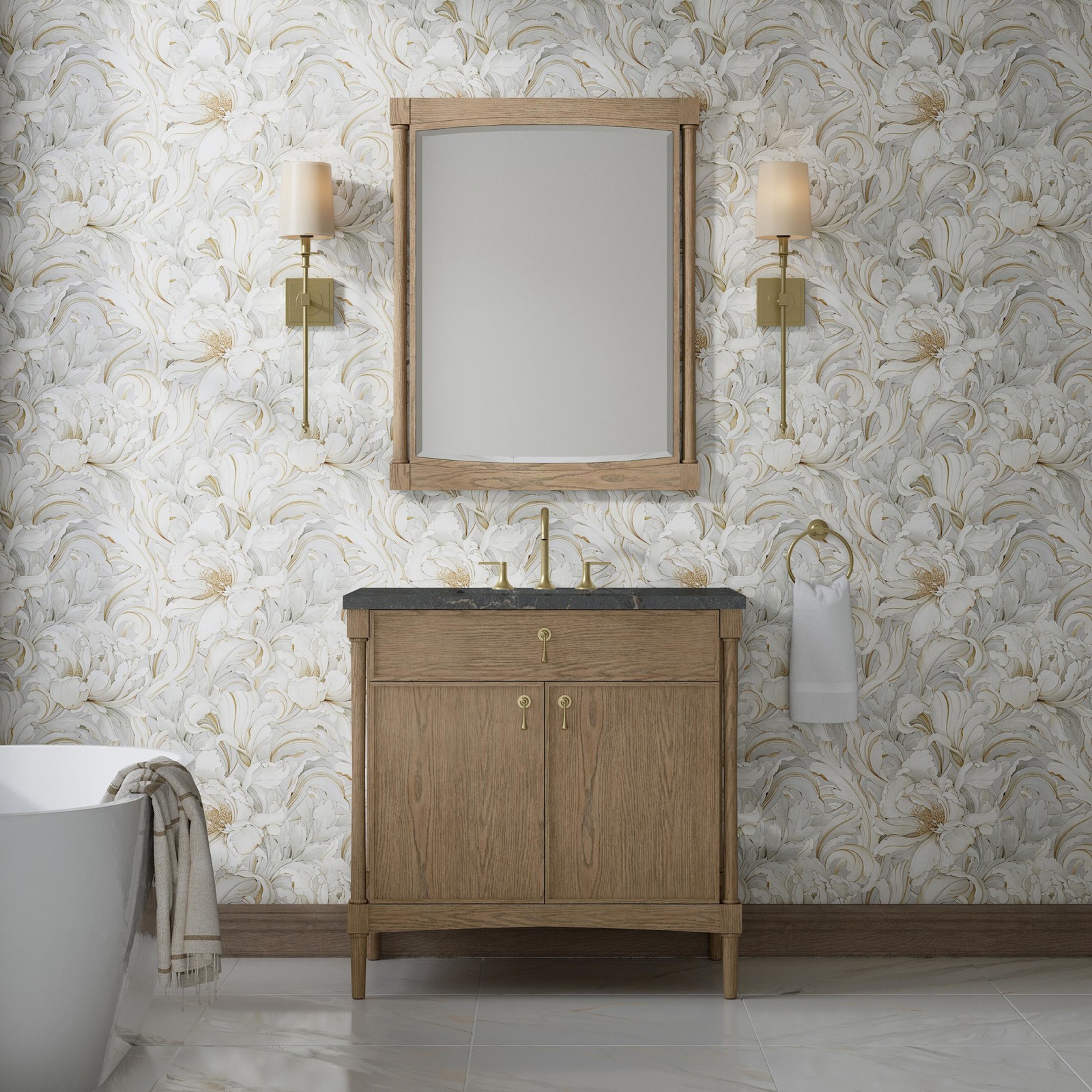 James Martin Vanities D680-V36-3PBL Kinnsden 36″ – Sable Oak