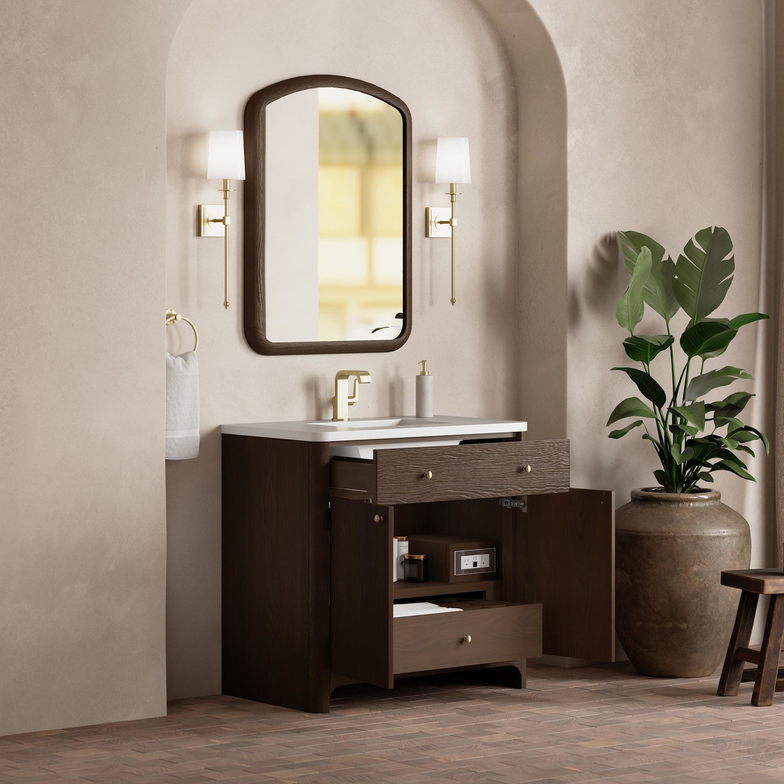 James Martin Vanities D125-V36-3WZ Gracyn 36″ – Coastal DriftWood