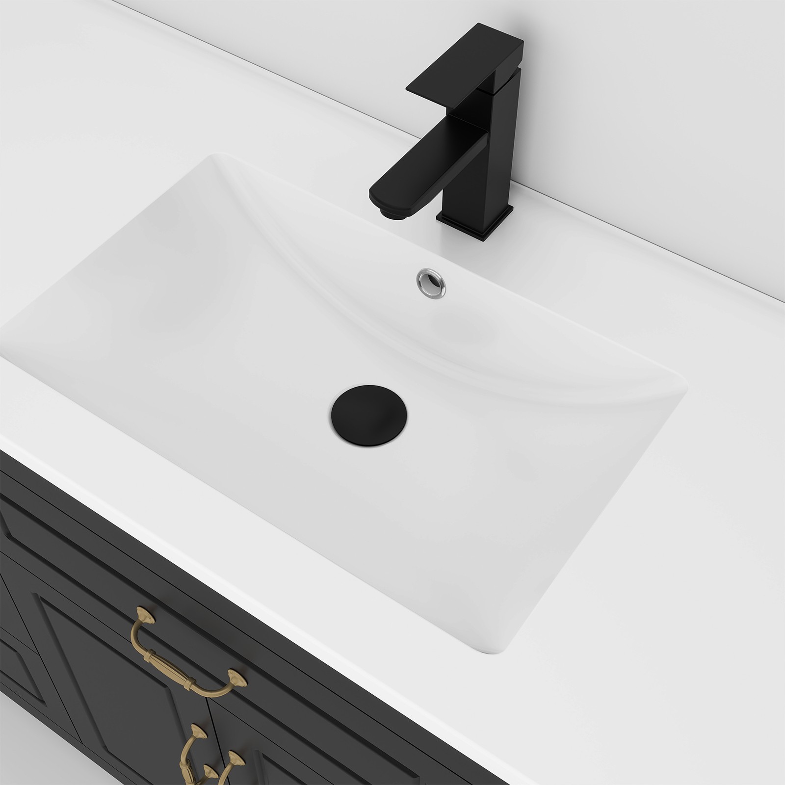 48 Inch Bathroom Vanity with Sink Soft Close 2 Doors and 6 Drawers Freestanding