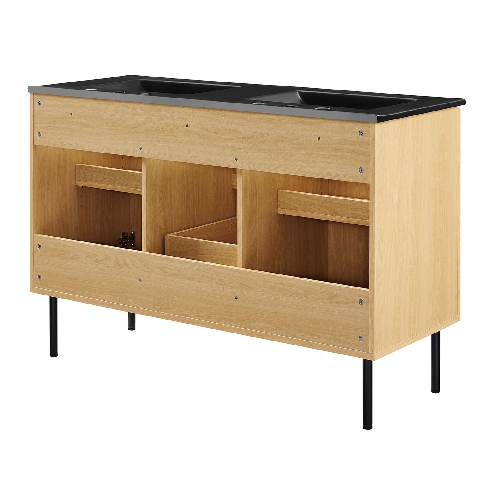 Chaucer 48″ Double Sink Bathroom Vanity in Oak Black