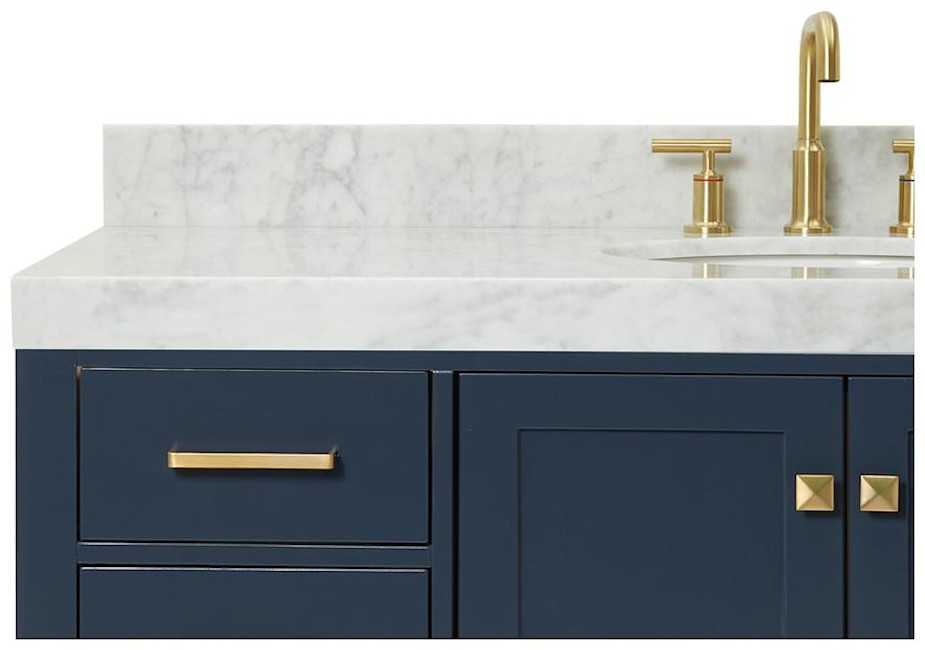 Ariel A054SCW5OVO Cambridge 55″ – Midnight Blue / Italian Carrara Marble Top /
