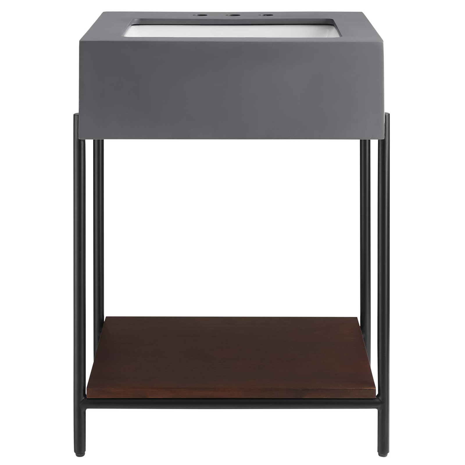 Etch 24″ Bathroom Vanity with Sink in Black White