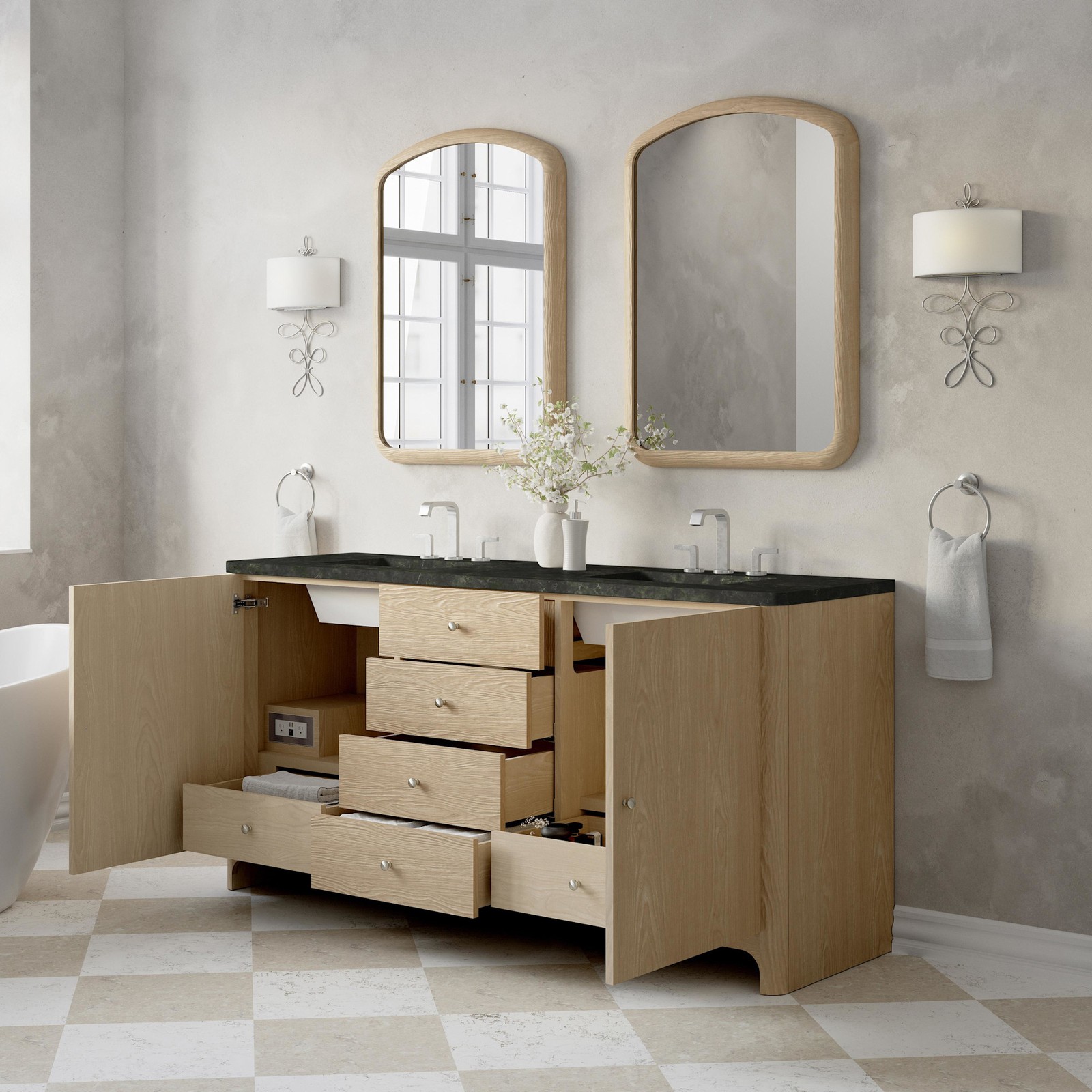 James Martin Vanities D125-V72-WPHT Gracyn 72″ – Coastal DriftWood