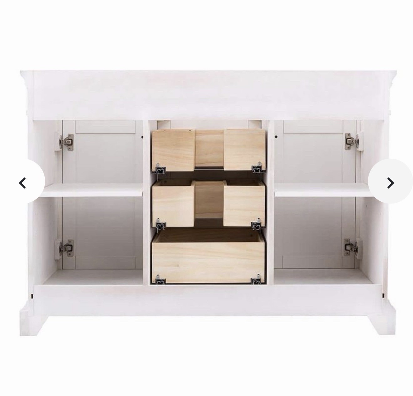 Cailla 48 in. W x 21.50 in. D Bath Vanity Cabinet in White Wash.