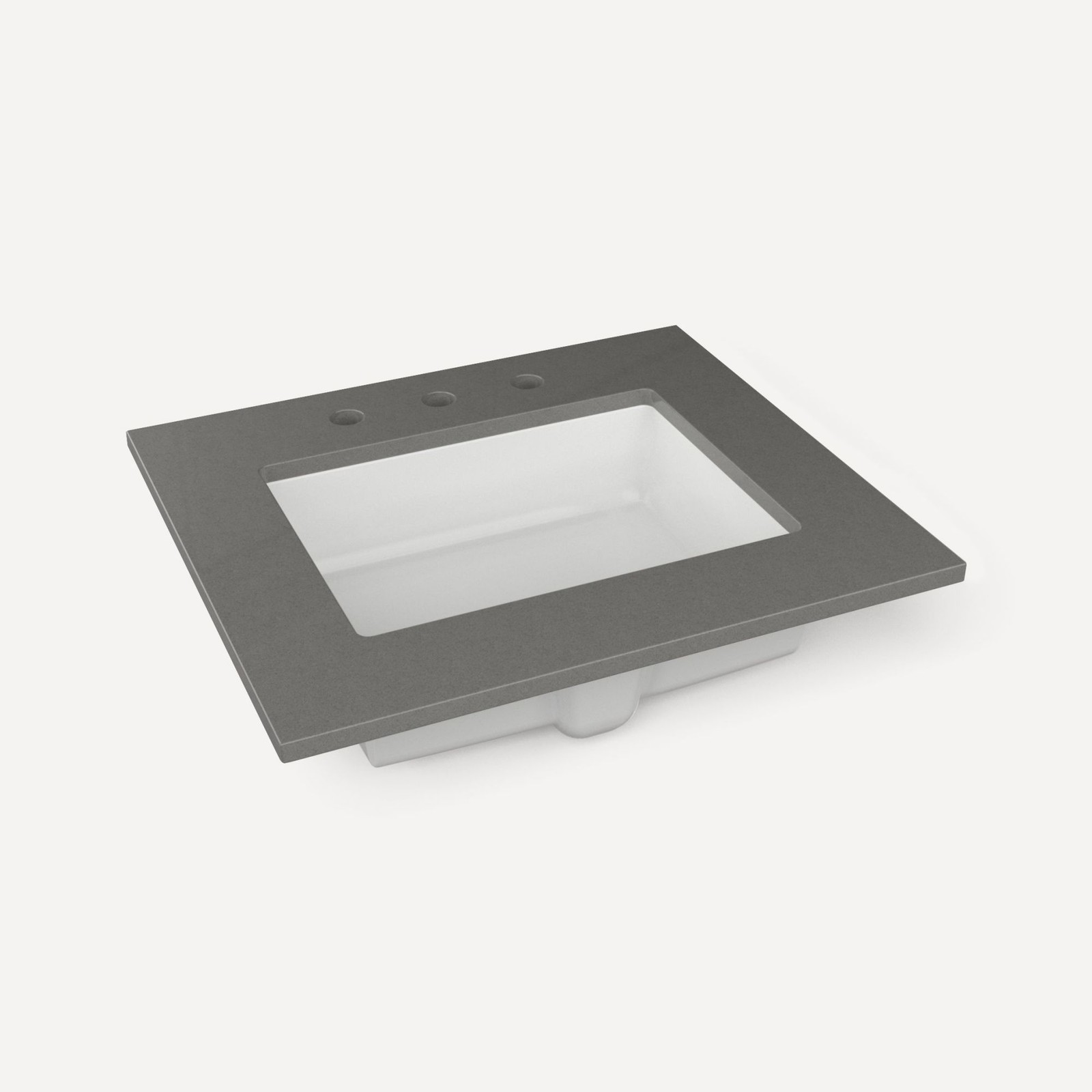 Robern TB25UCO-8 25″ Quartz Vanity Top for Widespread Faucet – Grey