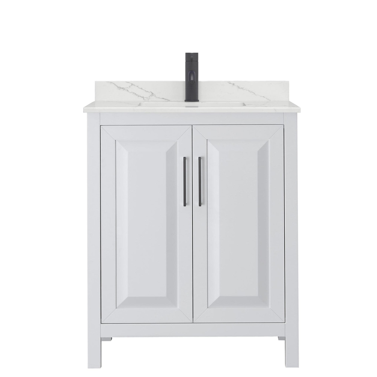 Wyndham Collection WCV252530S-QTZ-UNSMXX Daria 30″ – Dark Blue / Giotto Quartz