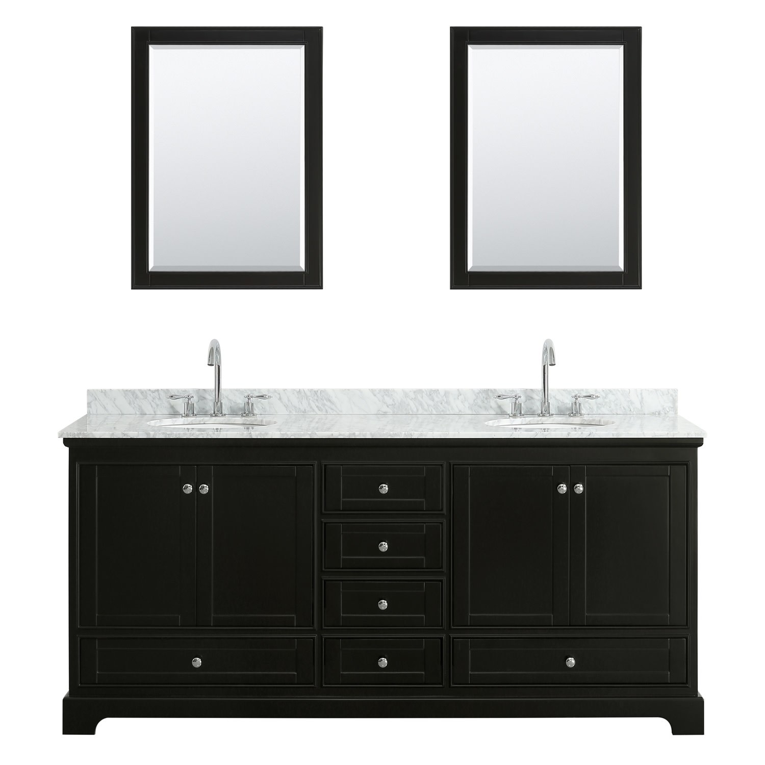 Wyndham Collection WCS202080DCMUNOM24 Deborah 80″ – White / Carrara Cultured