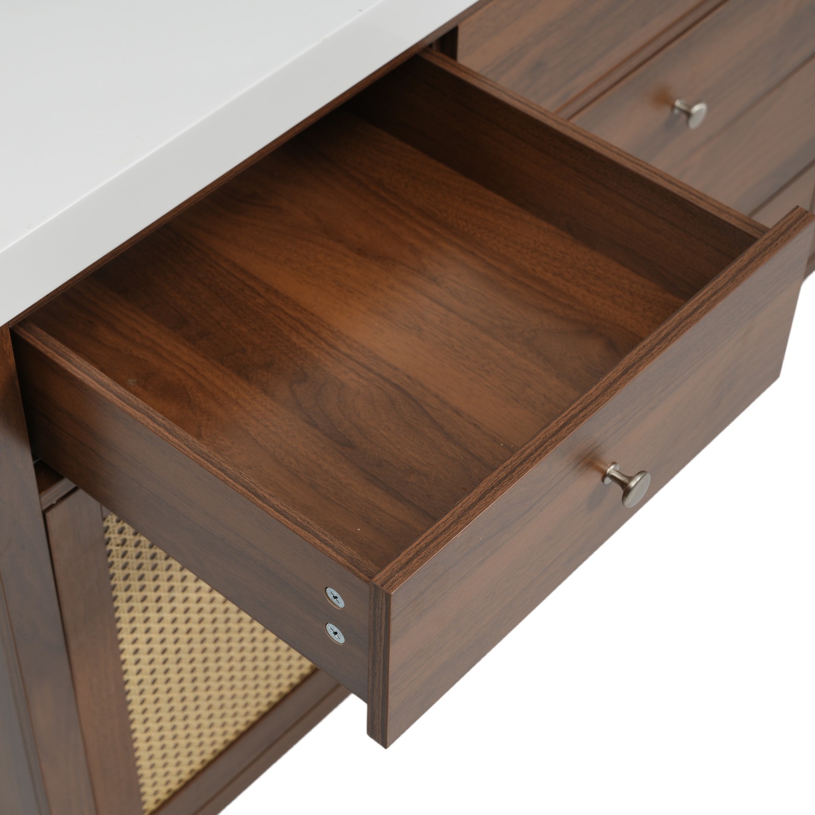 60″ Bathroom Vanity with Sink, Modern Storage Cabinet Brown