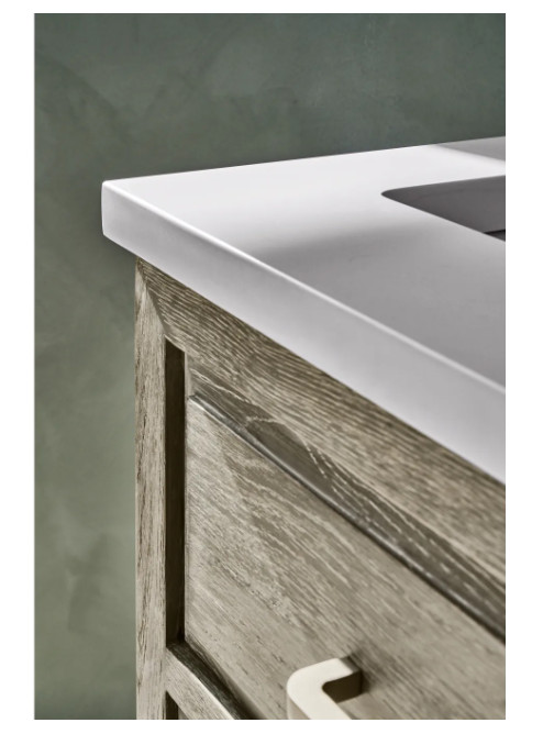 Robern TA36MCO102-8CS8 36″ Quartz Vanity Top for Widespread Faucet MATTE WHITE