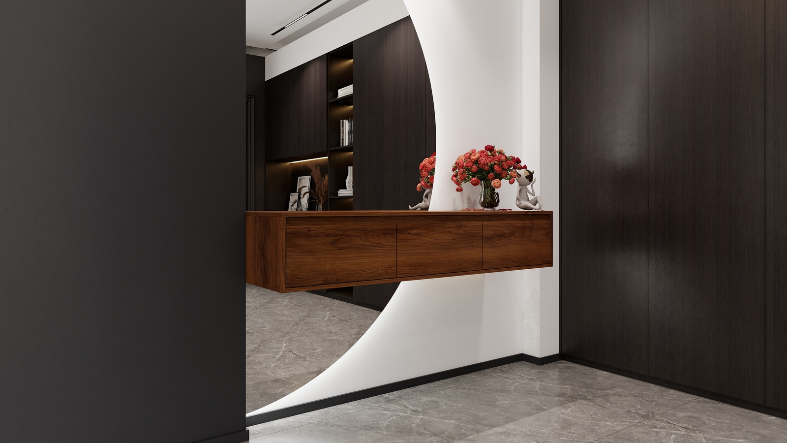 Modern 60″ Wall-Mount Bathroom Vanity Cabinet Plywood Sink Basin Not Included
