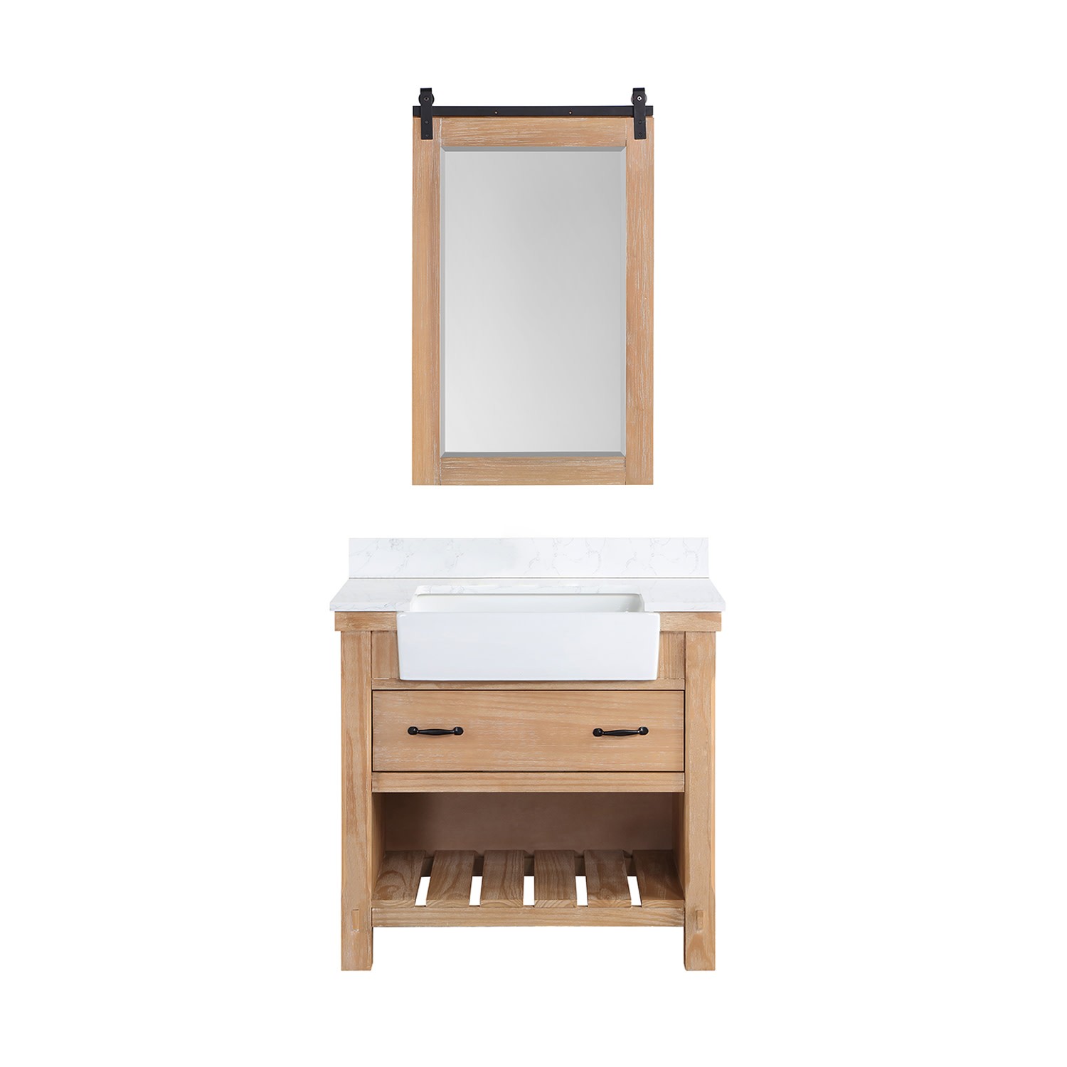Miseno MV-701636 Villareal 36″ – Weathered Pine / White