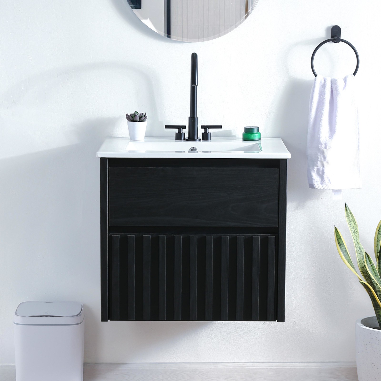 JONATHAN Y Lighting VAN1016 Sherwin 23″ Single Wall Mounted – Black