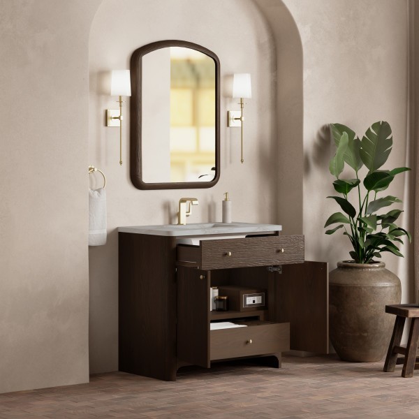 36″ James Martin Gracyn D125-V36-SBL-3VSL Vanity Cabinet Victorian Silver Top