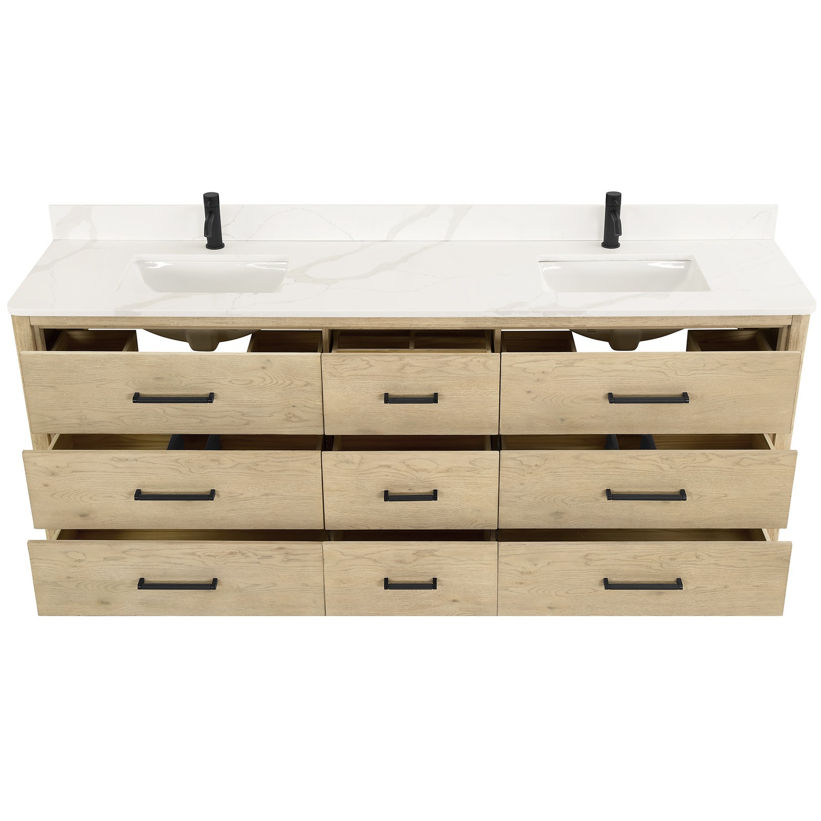 Miseno MV-NM-706584 Porto 84″ – Aged Natural Oak / Fish Maw White