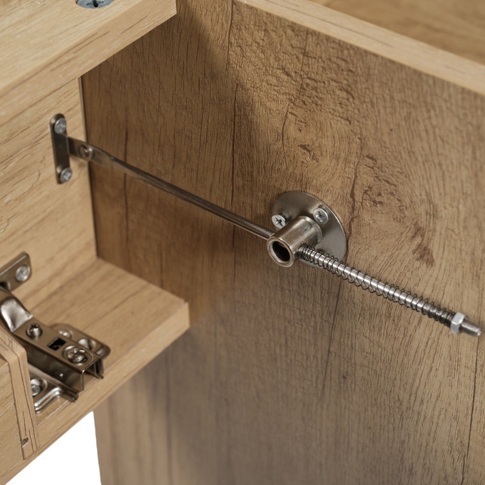 60 Inch Bathroom Vanity with SMC Sink, Modern Spacious Bathroom Storage Cabinet