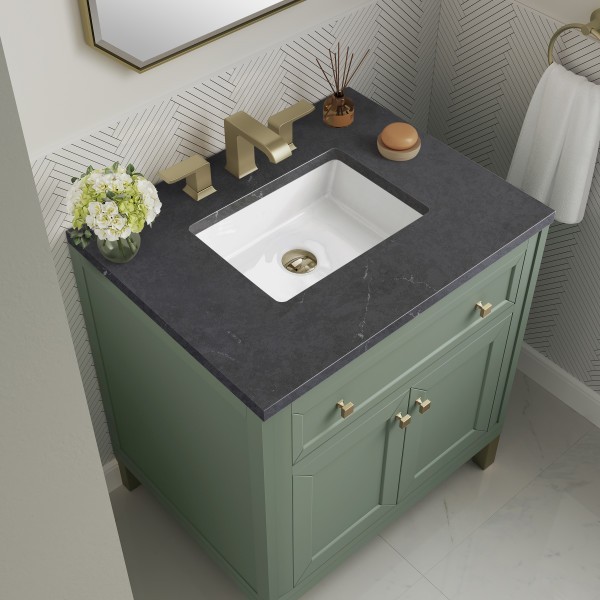 30″ James Martin Chicago 503-V30-SC-3CSP Vanity Cabinet Charcoal Soapstone Top