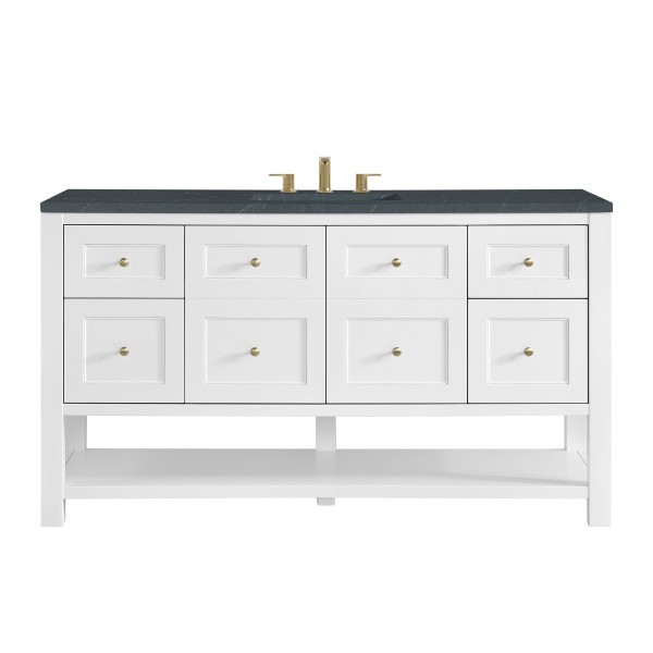 60″ James Martin Breckenridge 330-V60S-BW-3CSP Vanity Cabinet Charcoal QuartzTop